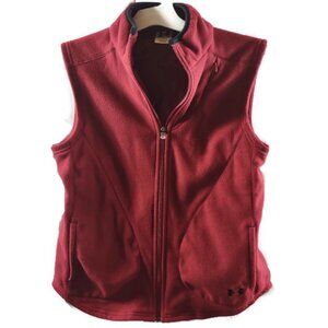 Under Armour Womens Fleece Full Zipper Vest Maroon Size 8M